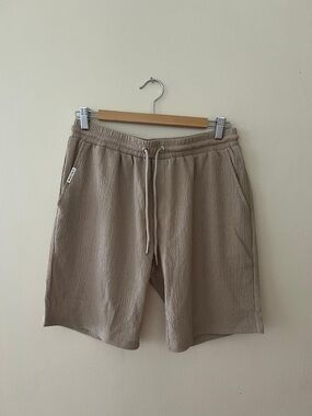 Men's  Drawstring Shorts - Taupe